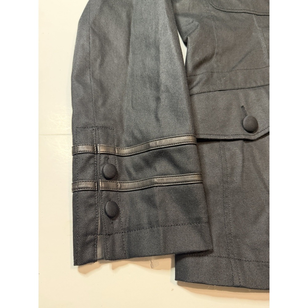 NWOT John Varvatos Multi-Button Black Military Utility Officer Jacket Sz Small - Picture 8 of 10